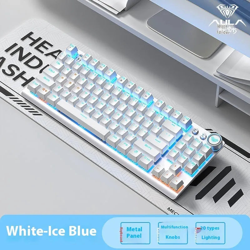 Tarantula wireless mechanical keyboard with side-engraved keycaps and metal frame