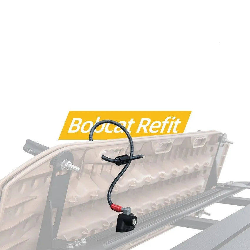 Steel cable lock with plastic coating for roof platform equipment security
