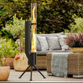 Iron wood burning rocket furnace courtyard heating stove with decorative fire pit design