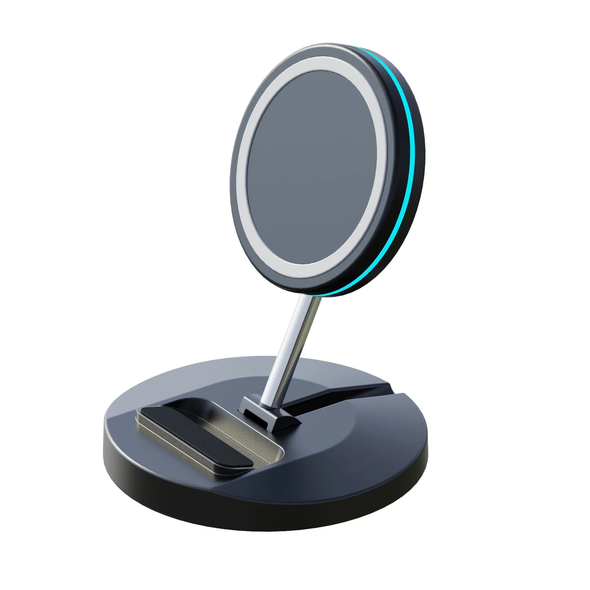 Magnetic 3-in-1 folding wireless charging stand for Apple MagSafe devices