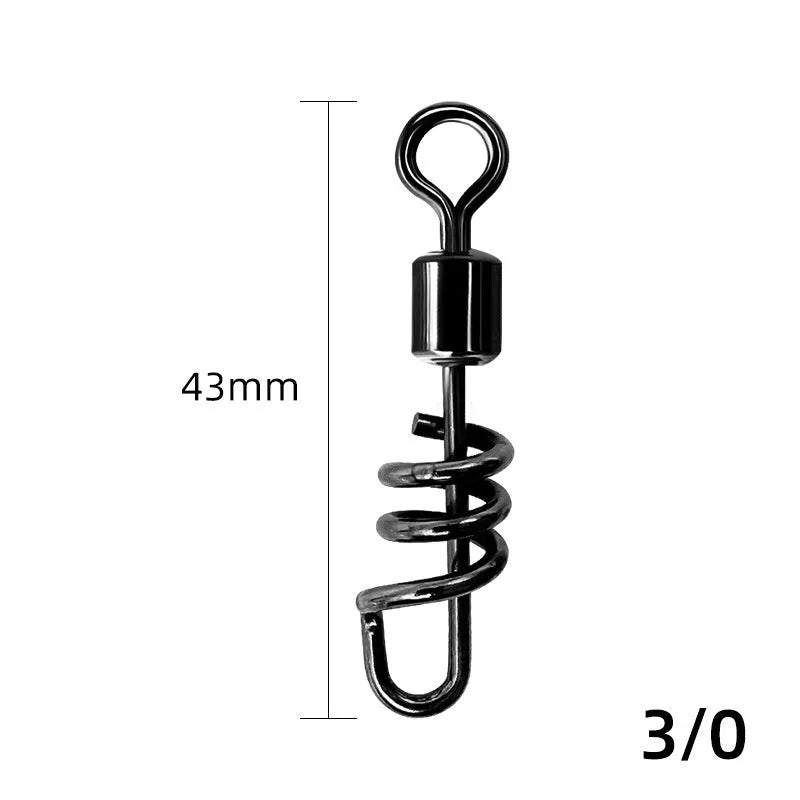 Stainless steel 8-shaped fishing swivel connector for reducing line twist