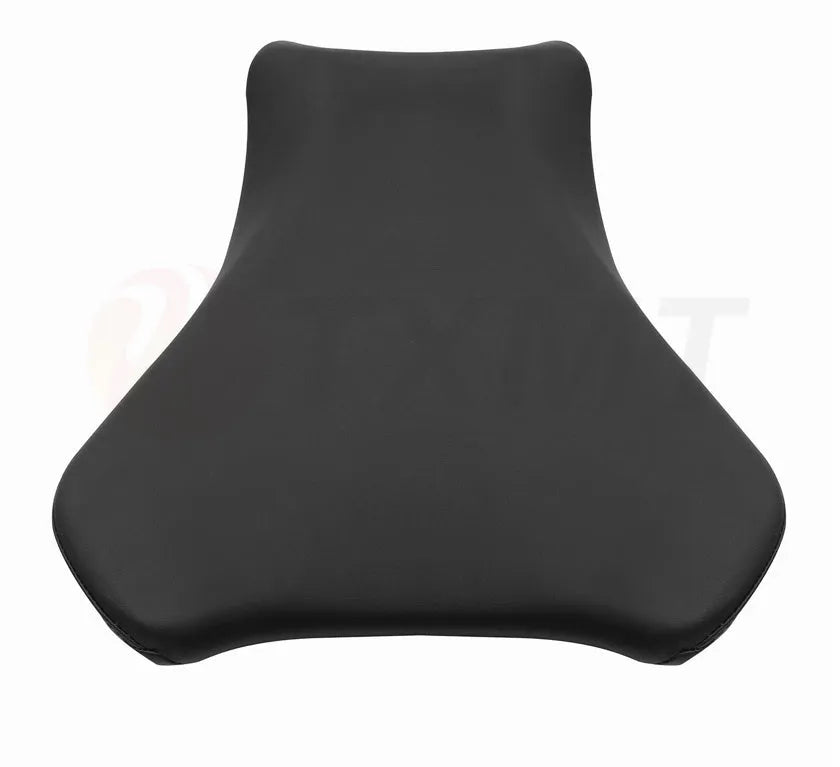 Suzuki GSXR1000 motorcycle front and rear seat covers made of black PU material