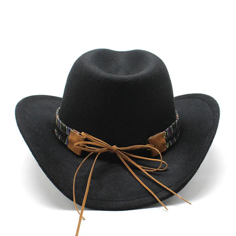 Polyester Western cowboy hat with bell crown in multiple colour options on size display