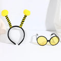 Children's handmade cloth bee butterfly ladybug costume headband and glasses set.