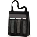 Large black swimming gym bag with dry wet separation compartments and mesh pocket