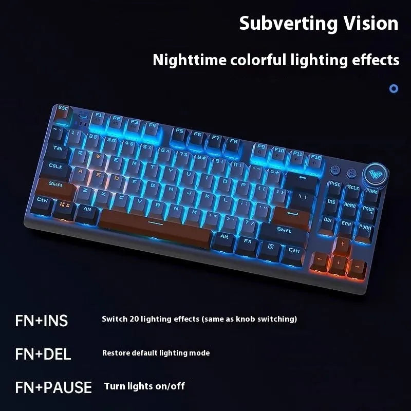Tarantula wireless mechanical keyboard with side-engraved keycaps and metal frame