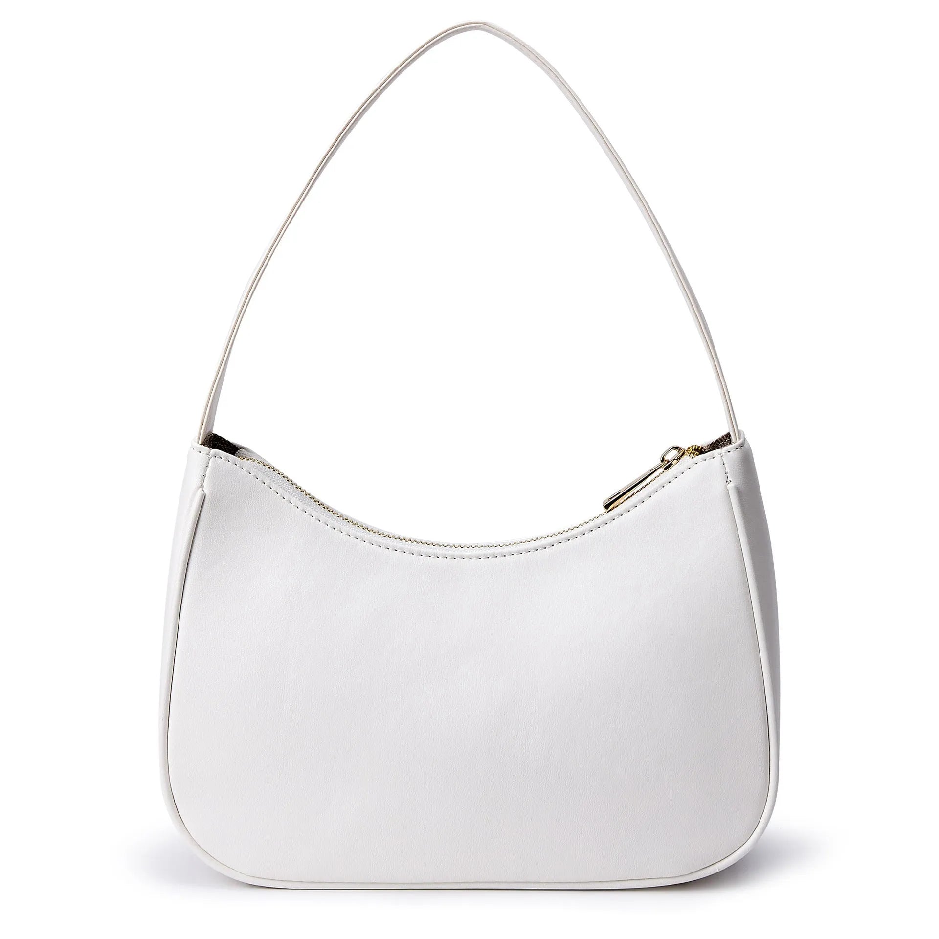 Waterproof retro PU shoulder bag in apricot colour with adjustable strap