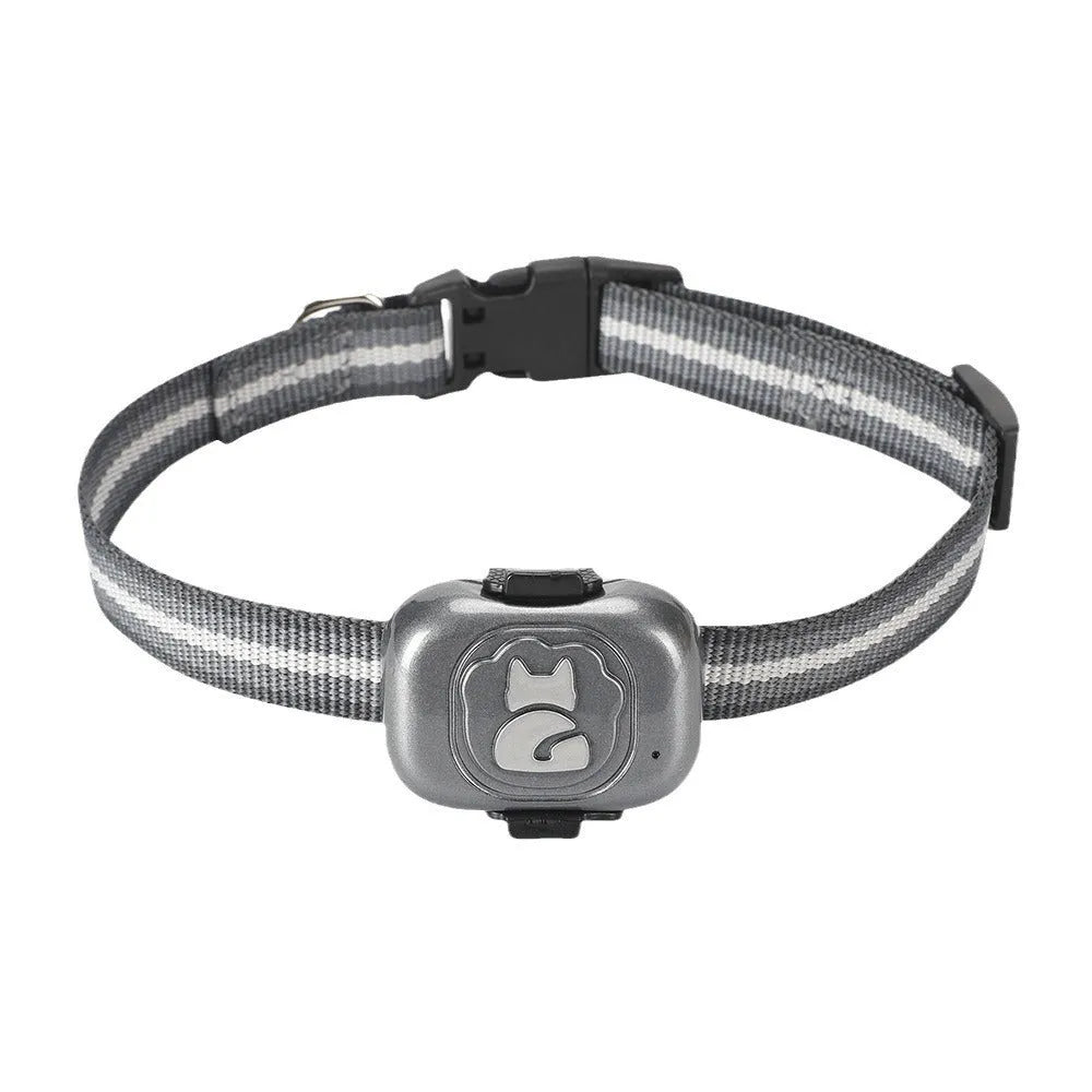 Black GF-07 pet GPS locator device with hanging rope for collar attachment
