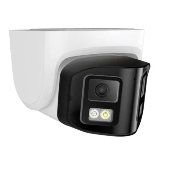 4MP dual-lens IP CCTV camera with safety belt mount and compact housing