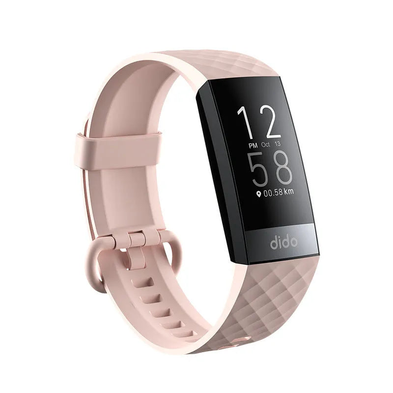 Y6 Black smart bracelet with a 1.1-inch screen displaying health metrics like ECG, blood pressure, and blood oxygen.