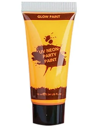 Non-toxic neon face and body paint tubes in red, yellow, green, purple, orange and pink colours.