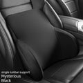 Memory foam car lumbar support pillow and matching headrest with knitted fabric in six colour options