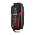 Red and black one-way car alarm system with two remote controls for 3000 metre vehicle security