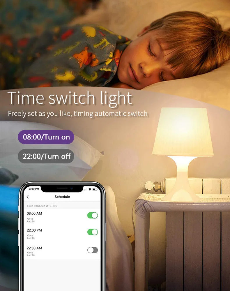 Smart GU10 LED spotlight bulb with RGBCCT colour adjustment and wifi connectivity for voice control