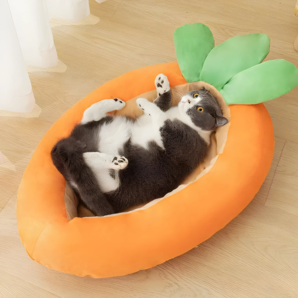 Carrot-themed removable washable cloth dog mattress and cat litter mat in M and L sizes