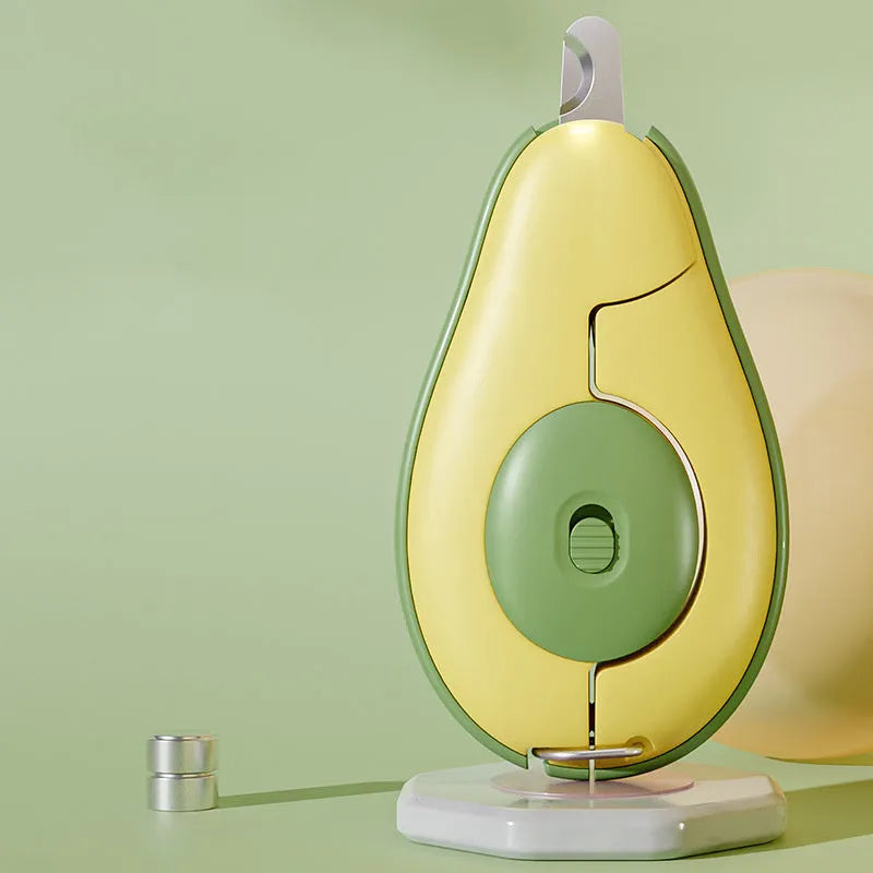 Professional pet nail clipper with LED safety light for trimming small dog and cat claws, shown in green colour.