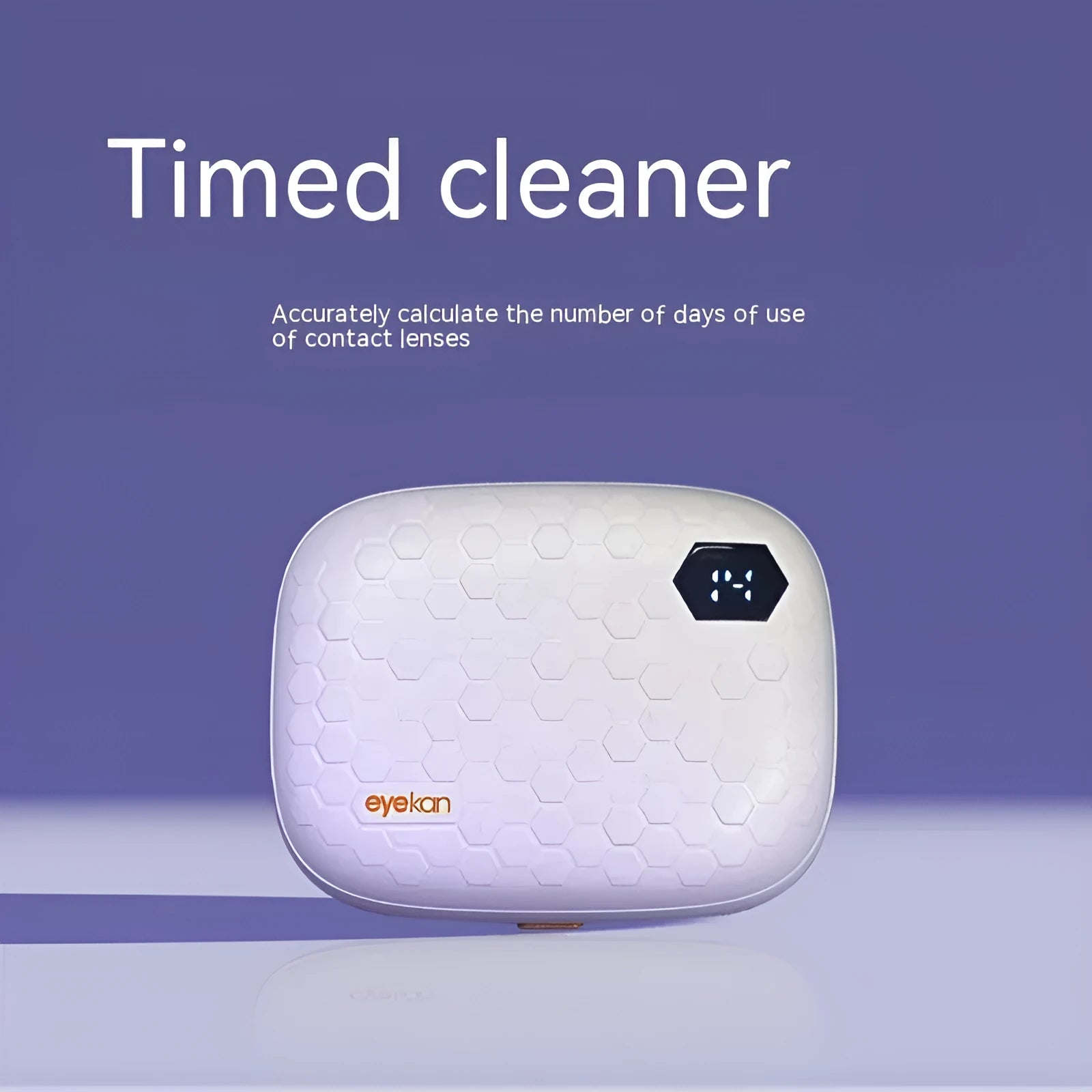Automatic electric ultrasonic cleaning machine for invisible glasses in blue plastic casing