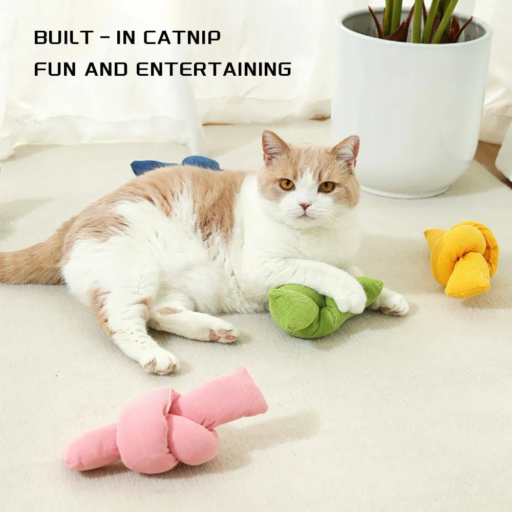 White cotton knotted dog rope toy for interactive tug games and dental chewing