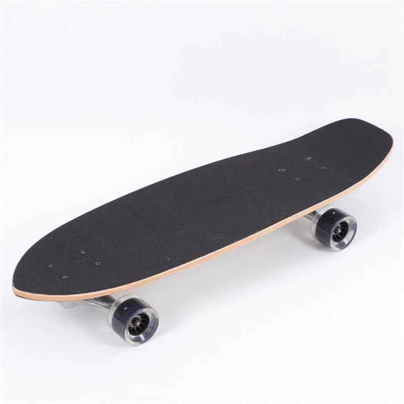 White 31-inch maple street scooter deck on a plain background.