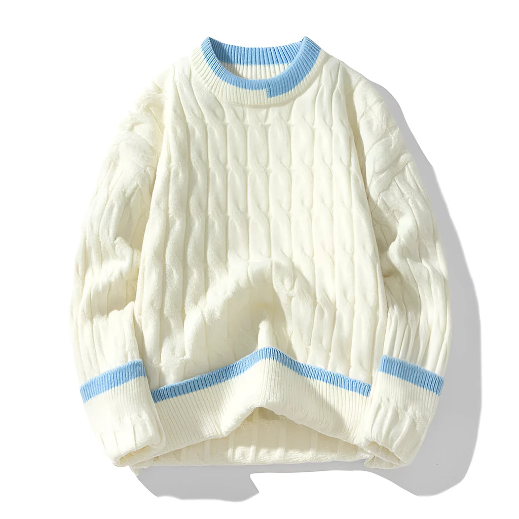 Men's two-piece modal acrylic sweater set loose fit pullover in multiple colour options