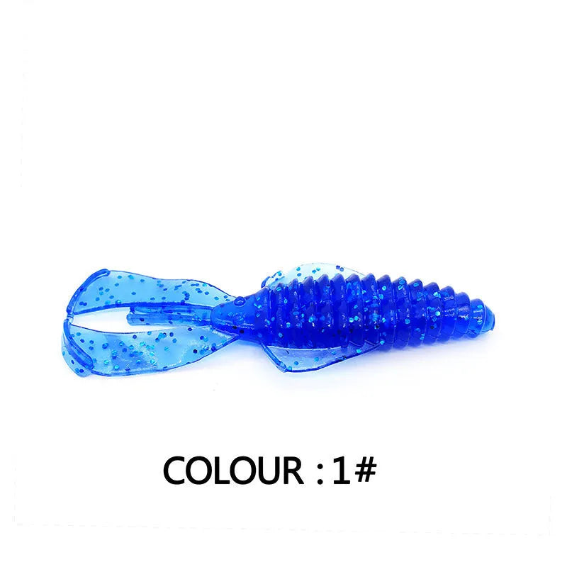 PVC fishing soft bait lure in 8cm and 12cm sizes with multiple colour options for anglers