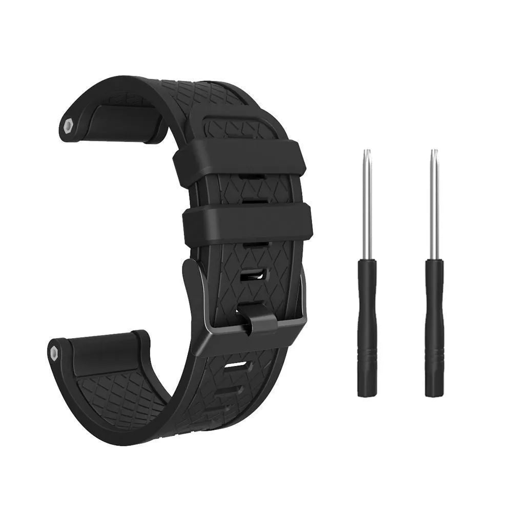 Jiaming 26mm silicone watch strap with stainless steel watch-button in multiple colour options