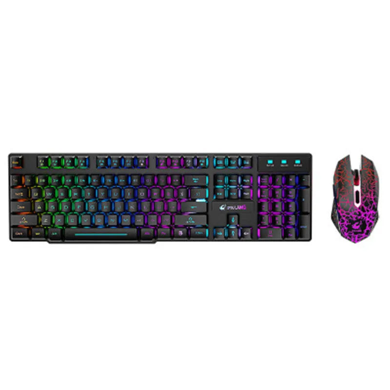 T3 wireless charging keyboard and mouse set with backlight in black or white colour options