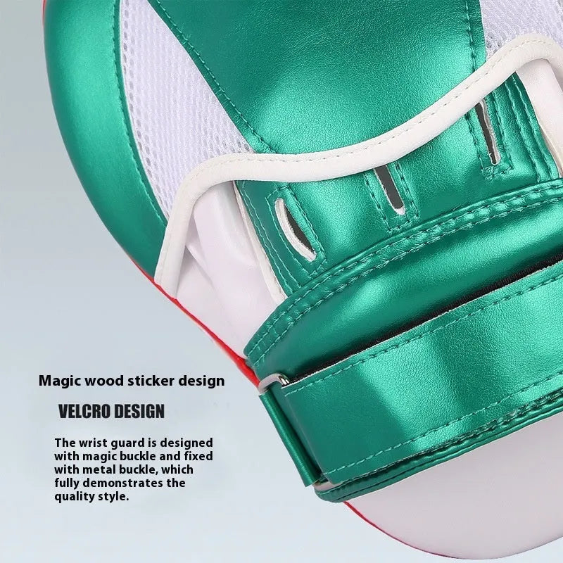 Vertical hanging portable Sanda baffle target punch bag for martial arts training in gold or green colour