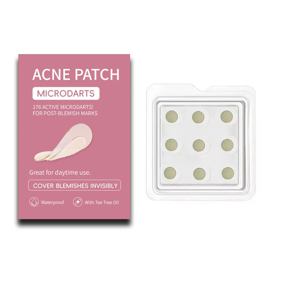9-piece box of mild desalting acne patches for pimple and closed acne treatment