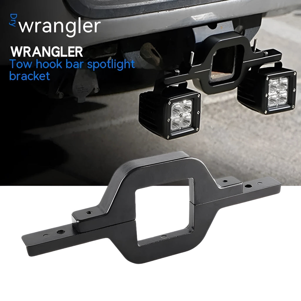 Black aluminium alloy LED reversing light bracket for Jeep Wrangler vehicles