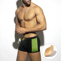 Men's polka dot print swimming trunks with quick-dry nylon fabric and polyester lining