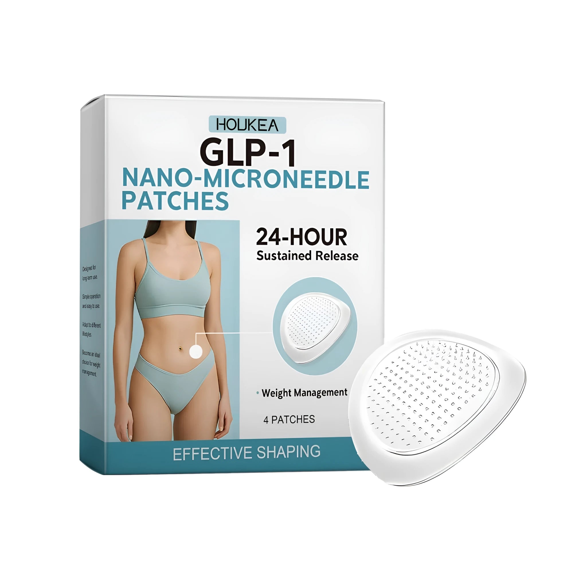 Four nano-microneedle facial patches with acetyl hexapeptide-8 anti-wrinkle serum