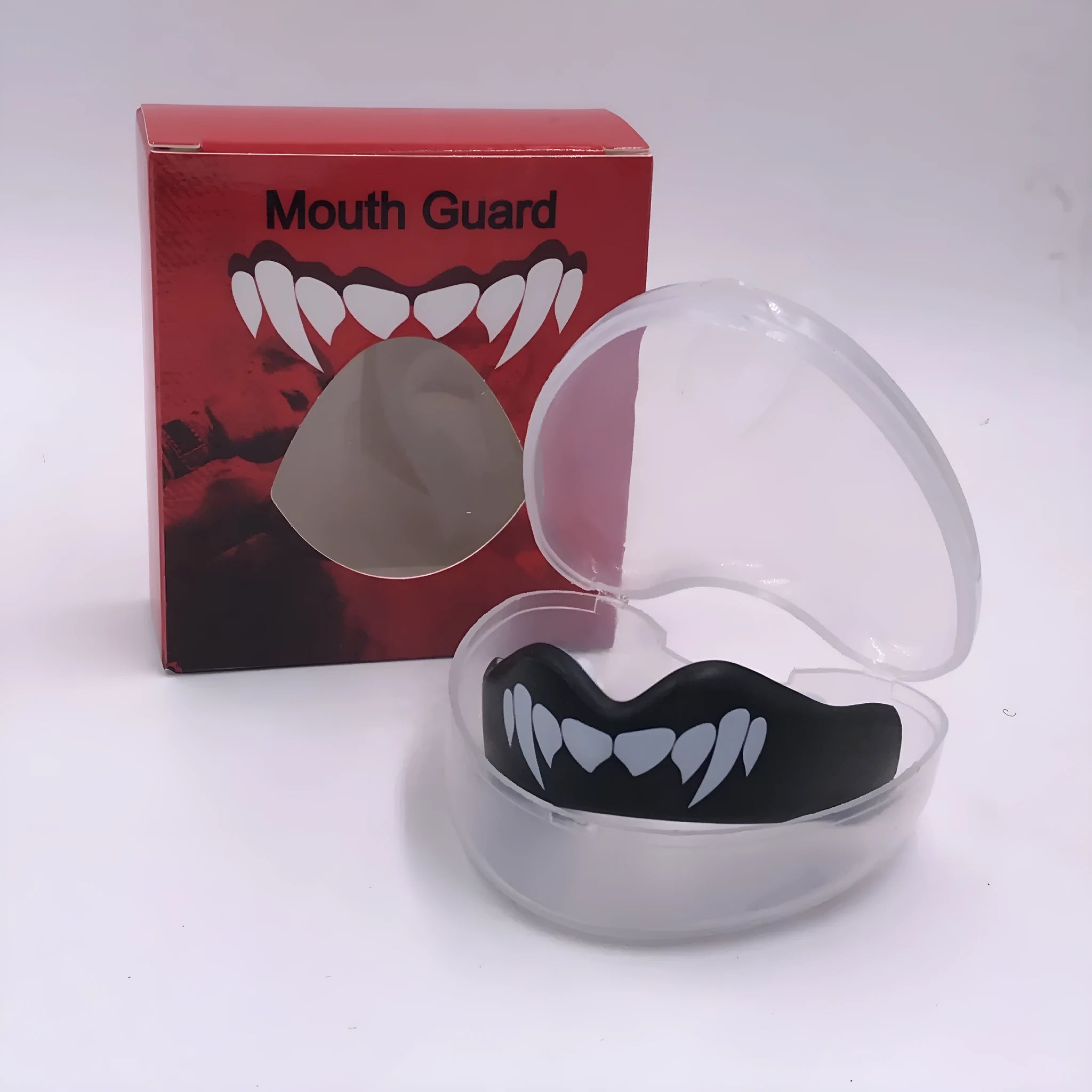 Adult boxing mouthguard with printed teeth design for Sanda and Taekwondo