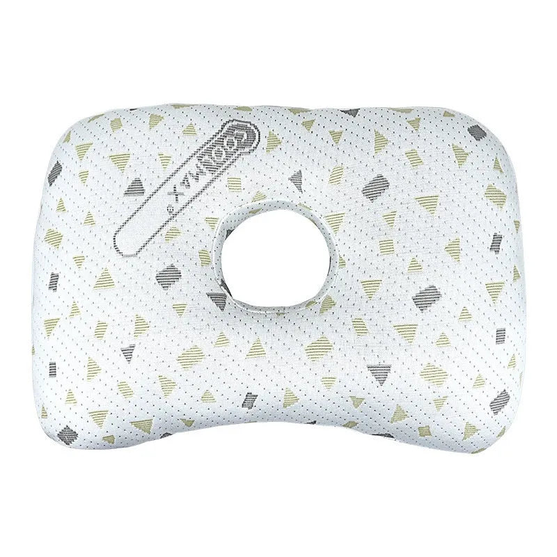 Single-hole ear pillow for salon use with detachable cover, shown in Boer Gray colour.