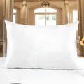 19 momme double-sided silk pillowcase in apricot colour showing smooth texture