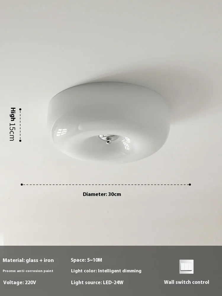 American-style bedroom ceiling light with three-colour settings in cream or white finish