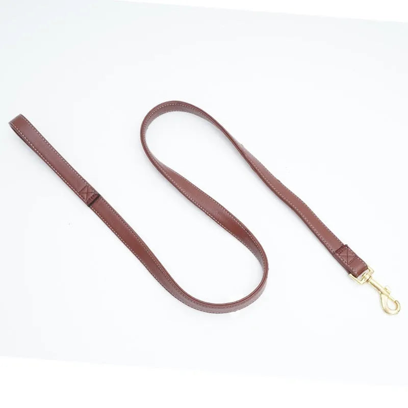 Roran high-grade PU leather dog traction belt in black or maroon with adjustable length options