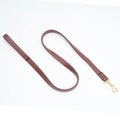 Roran high-grade PU leather dog traction belt in black or maroon with adjustable length options