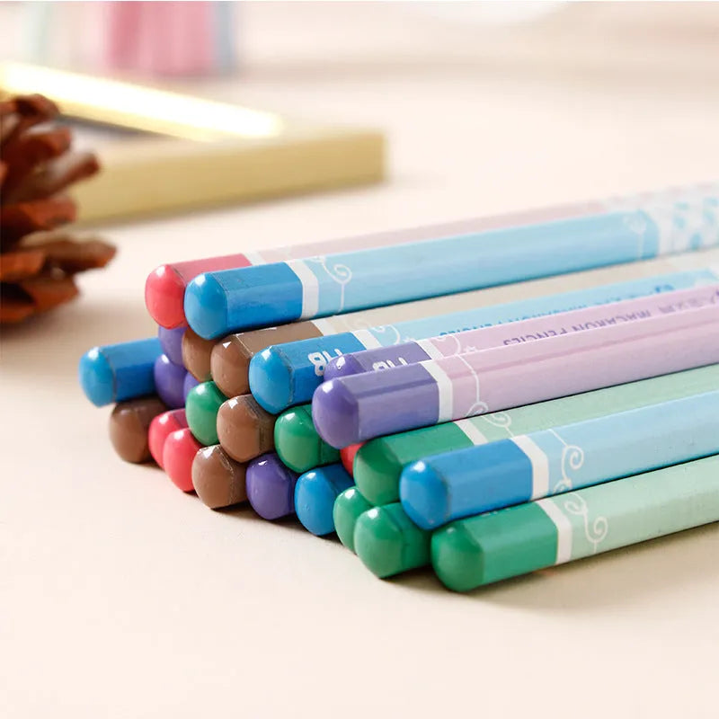 Barrel of 50 natural basswood hexagonal pencils with HB graphite leads