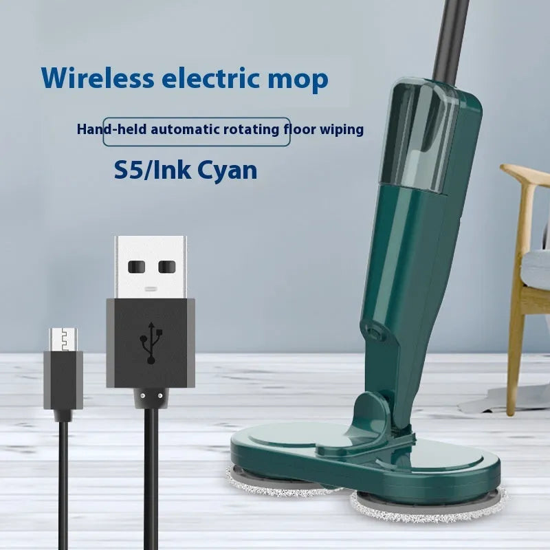 Wireless robotic floor cleaner with sweeping and mopping functions in S5 Green colour