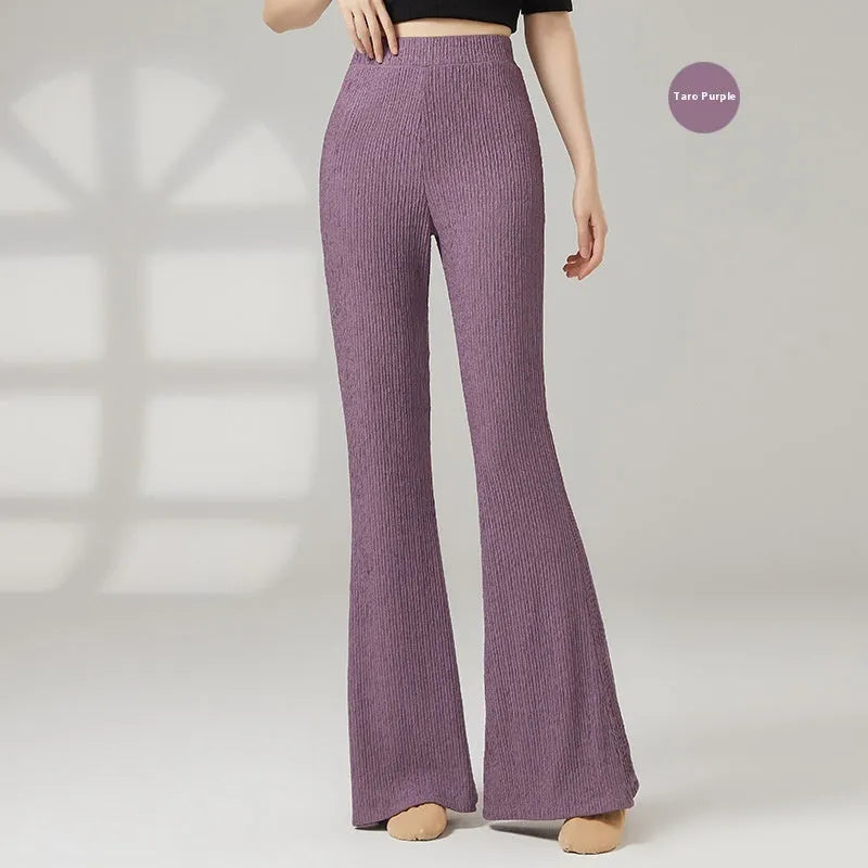 Adult woman's solid colour dance practice pants for classical and sports dance training.