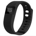 Ordinary Bracelet Pedometer in black, blue, green, orange, or yellow colours, showing wristband design.