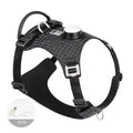 Nylon dog chest harness with LED light in six colour options including light purple and green