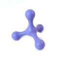 Blue silicone three-legged chew toy for small and medium sized dogs