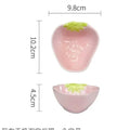 Strawberry design porcelain dinnerware set with flower bowls, plates, and spoon