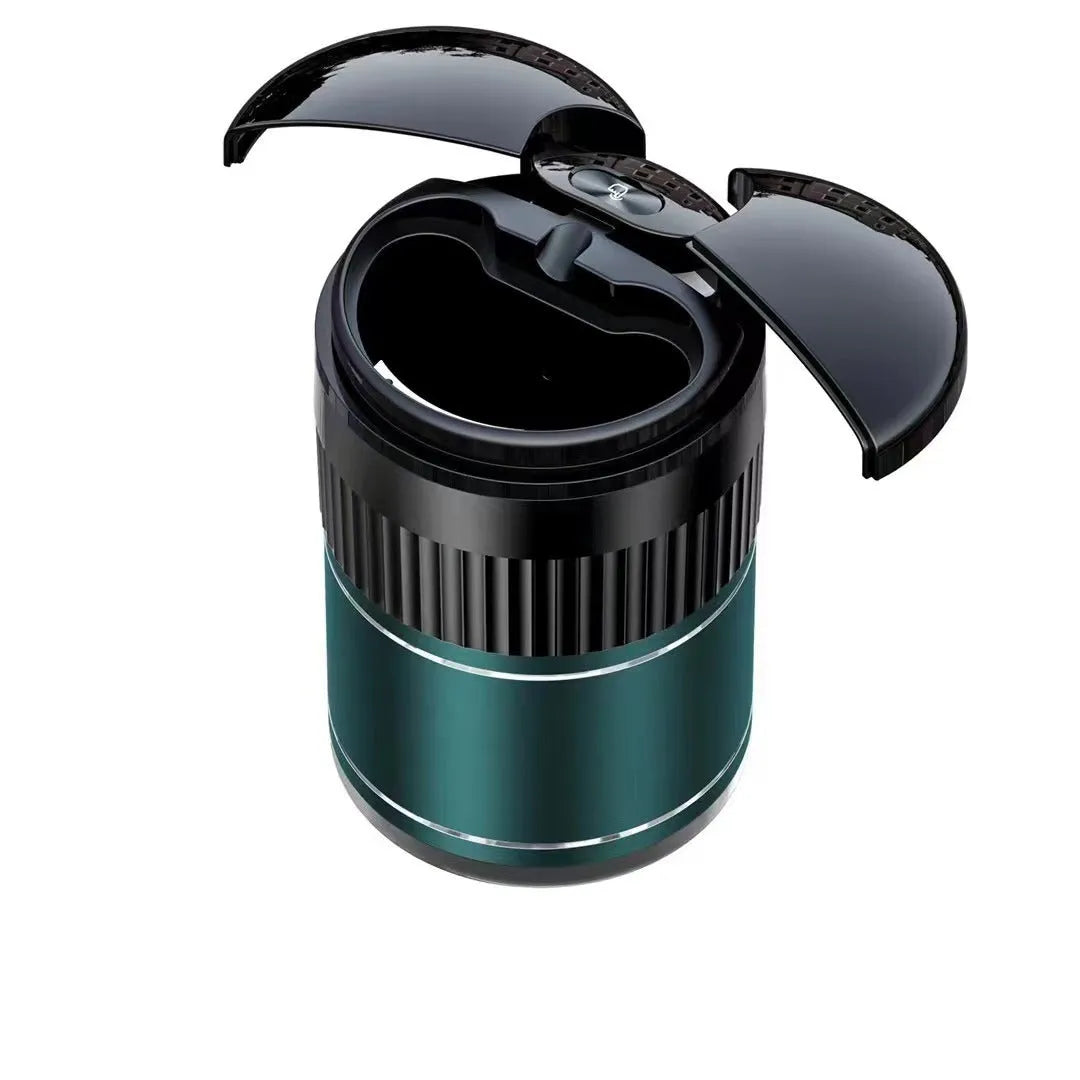 Automatic infrared sensing car ashtray in metal construction with lid