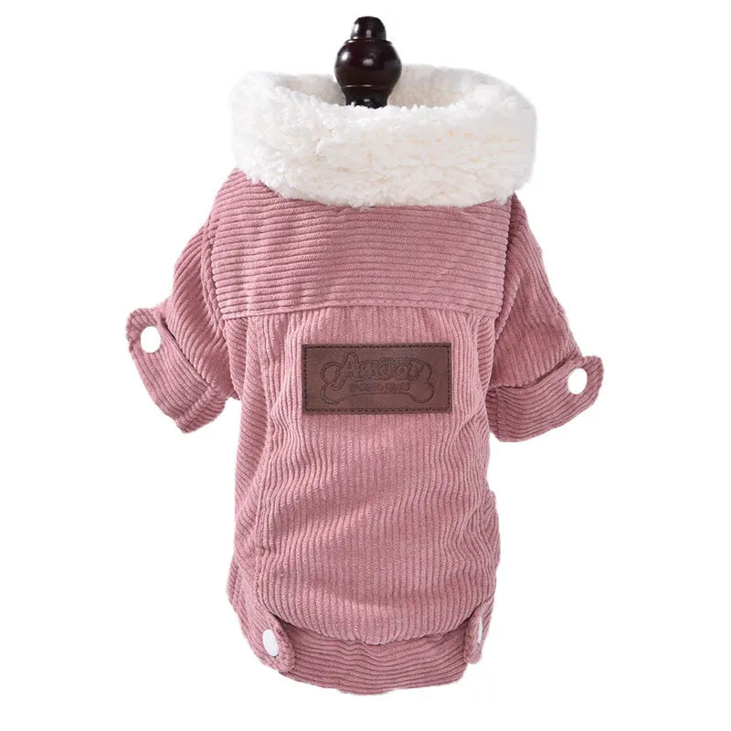 Lambswool grey dog vest with fleece lining for autumn and winter warmth