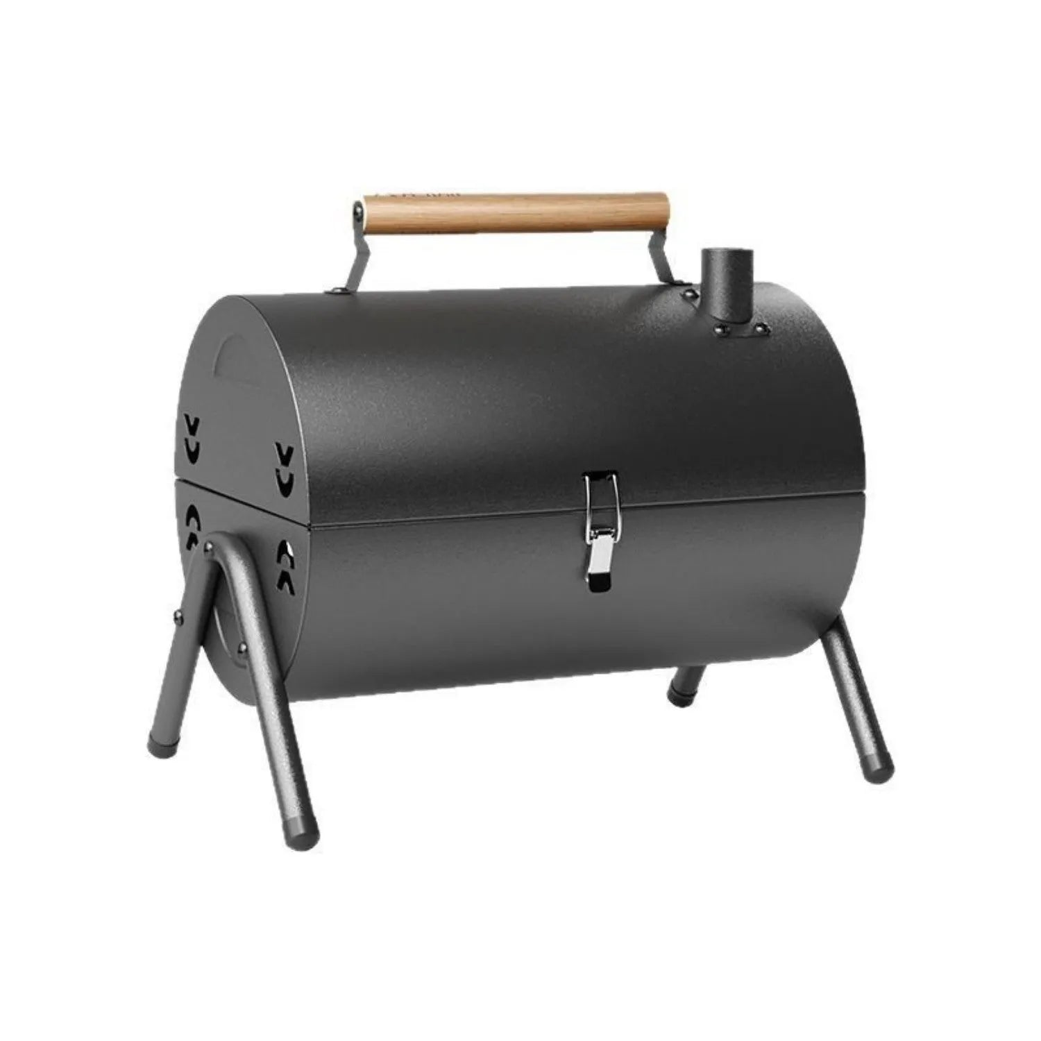 White round portable multifunctional grill with foldable design and carbon tank construction