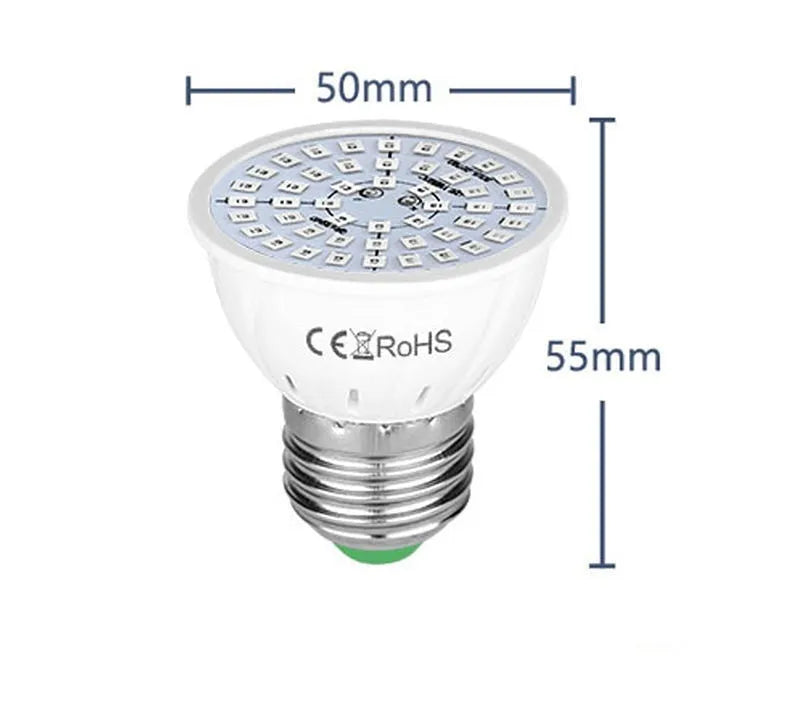 White LED plant growth fill light with 80 beads for indoor potted plants covering 30-80 square centimetres.