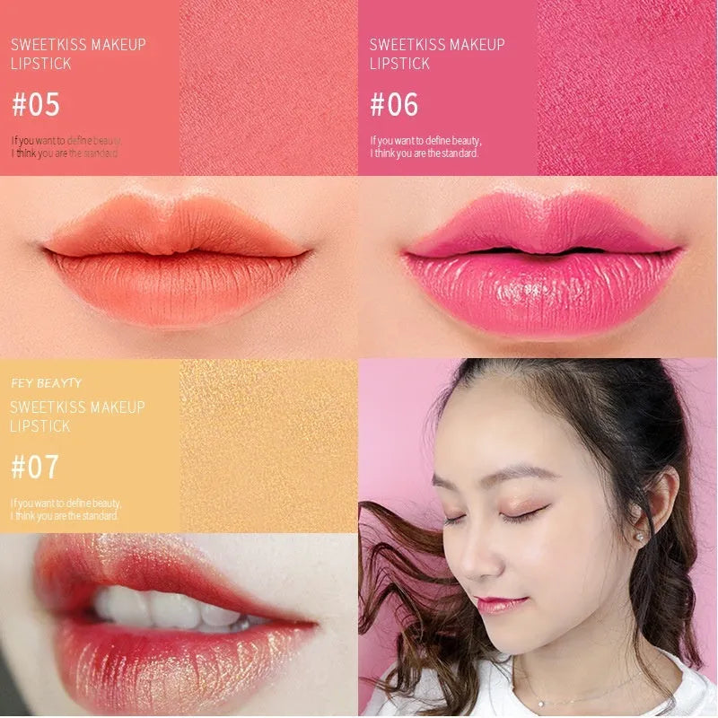 Fey Beauty Cameo Brown nude moisturising lipstick with no stain, non-fading formula